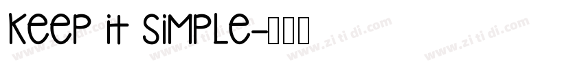 Keep it simple字体转换